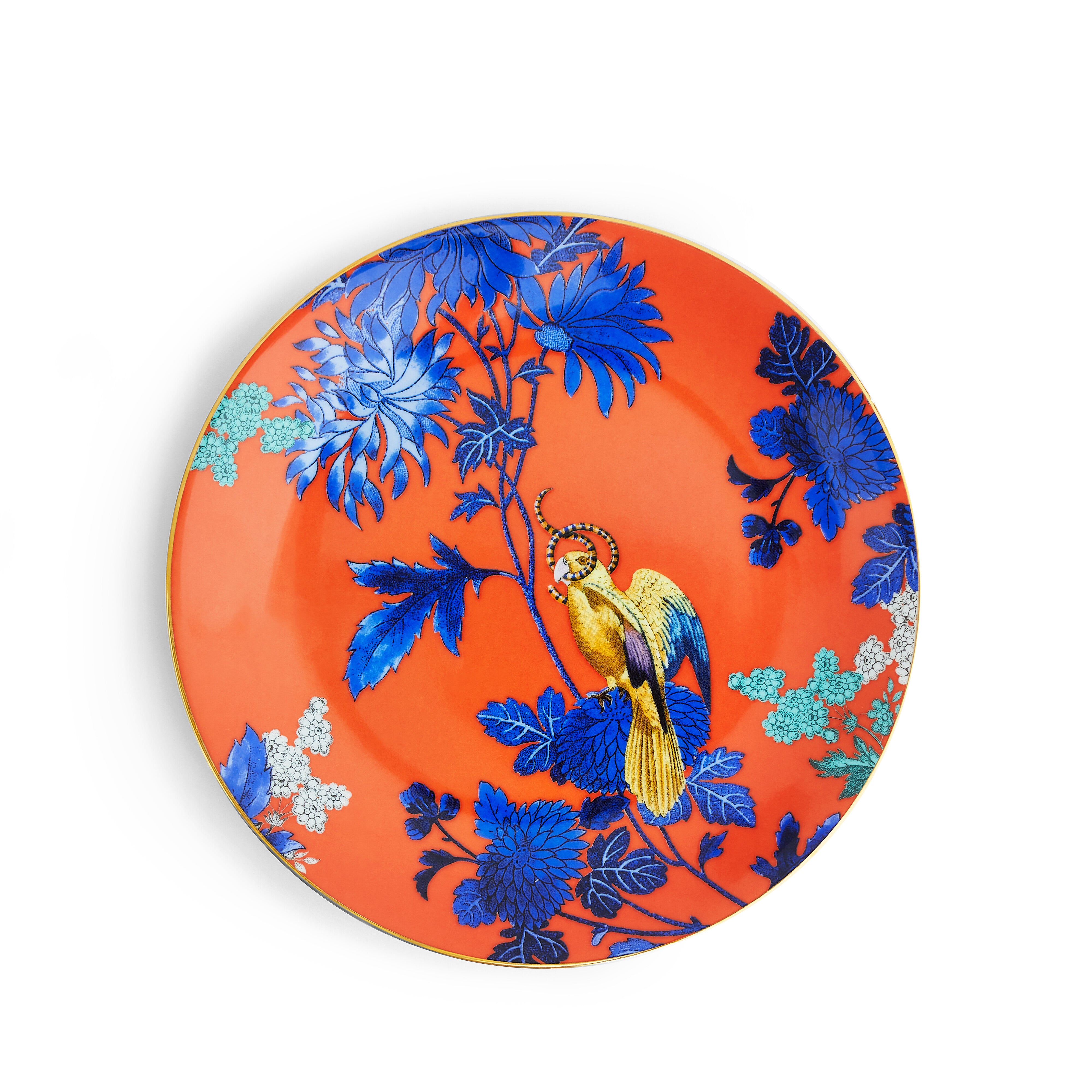 Wonderlust Golden Parrot Plate Coupe 7.8"