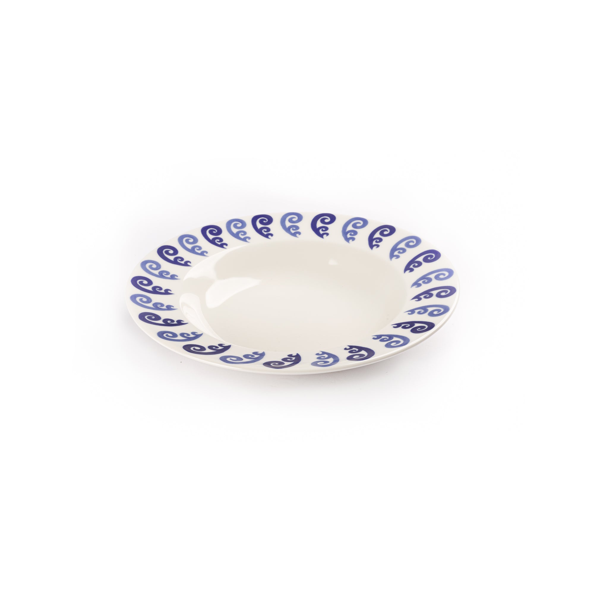 Athenee Two Tone Blue Peacock Soup Plate