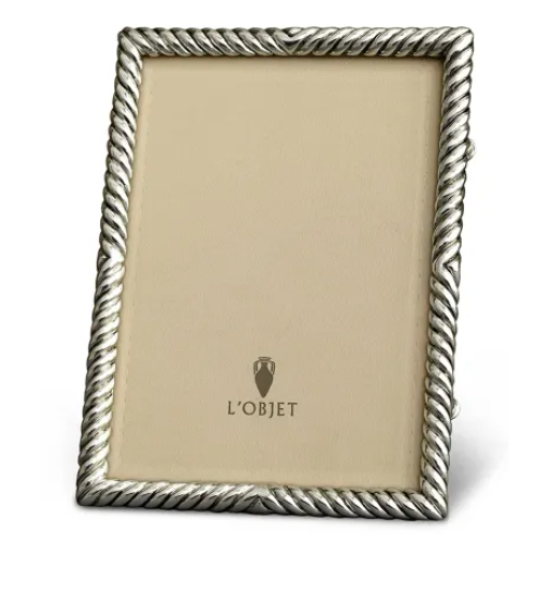 Deco Twist Platinum-Plated Picture Frame, 4 x 6