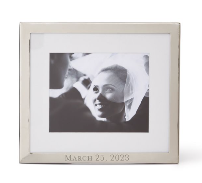 Custom Wedding Date Silver Photo Frame 8x 10
