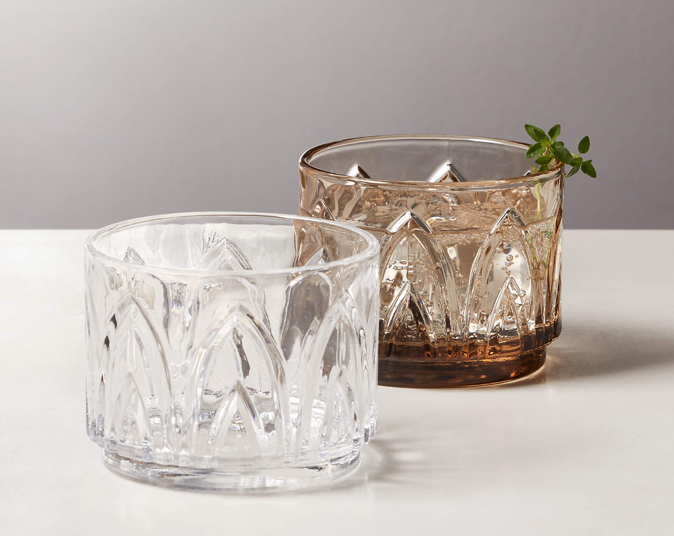 Buchanan Stacking Double Old-Fashioned Glasses, Clear