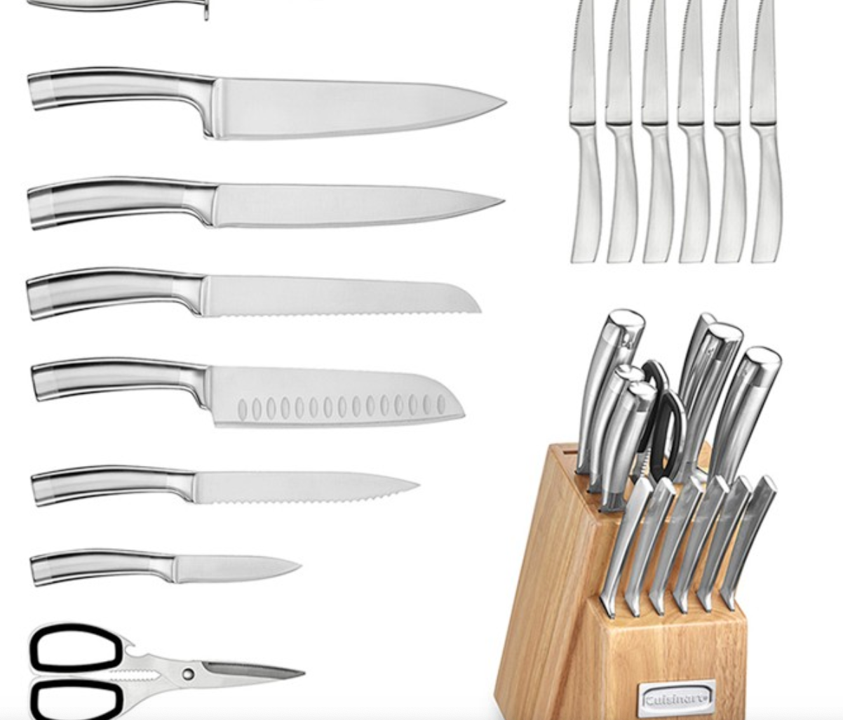 Cuisinart V-Edge Knives, Set of 15