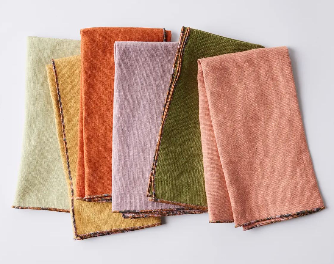 Atelier Saucier Mix-and-Match Chroma Napkins (Set of 6, Mixed Colors)