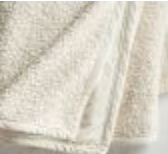 Cozy Teddy Faux Fur Throw, 60x80 in Ivory