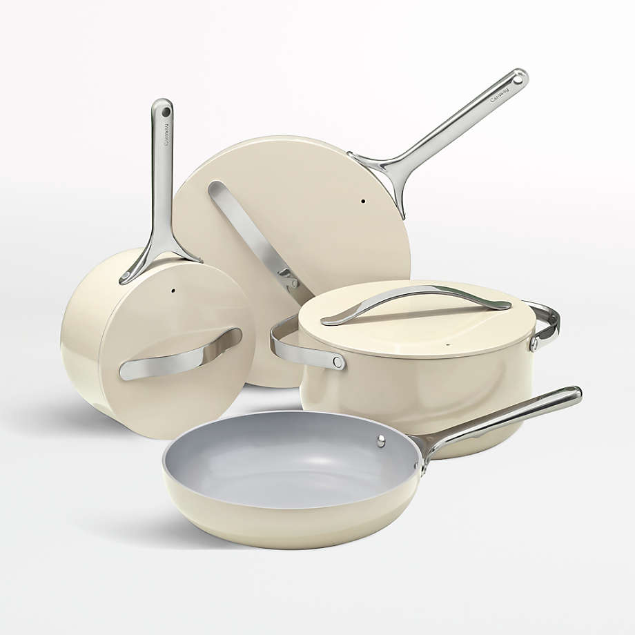 Caraway Home 7-Piece Cream Non-Stick Ceramic Cookware Set