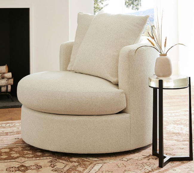 Balboa Upholstered Swivel Armchair