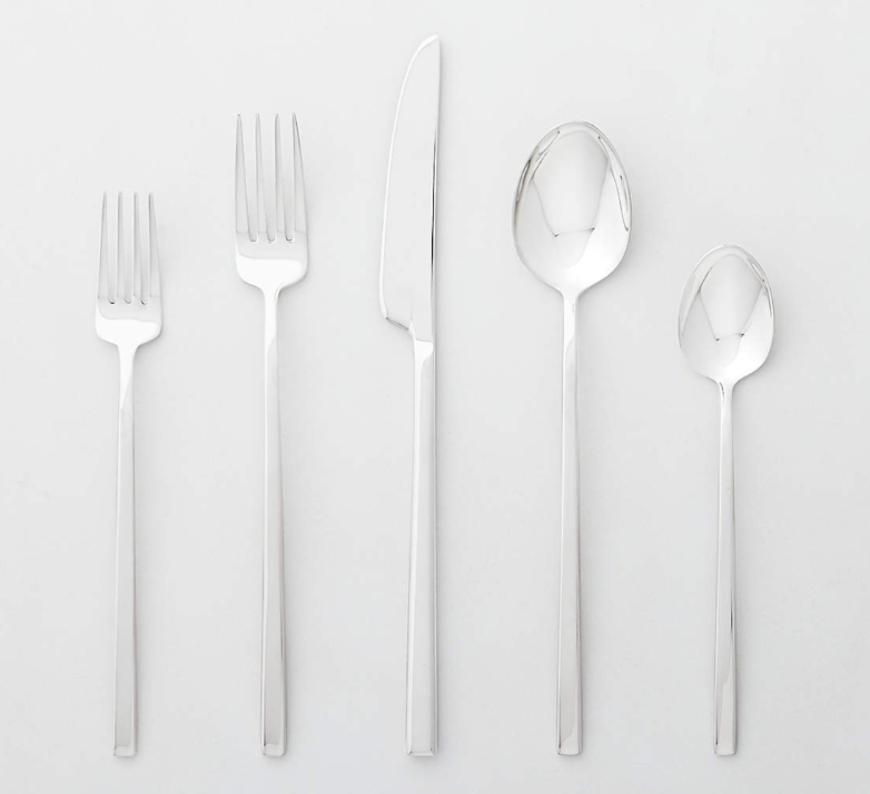20-Piece Tilt Shiny Silver Flatware Set