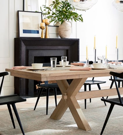 Chambray Floral Embroidered Cotton Table Throw