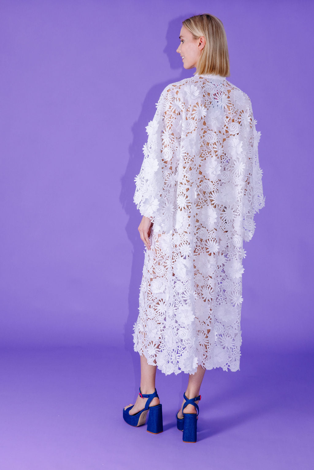 White lace outlet caftan