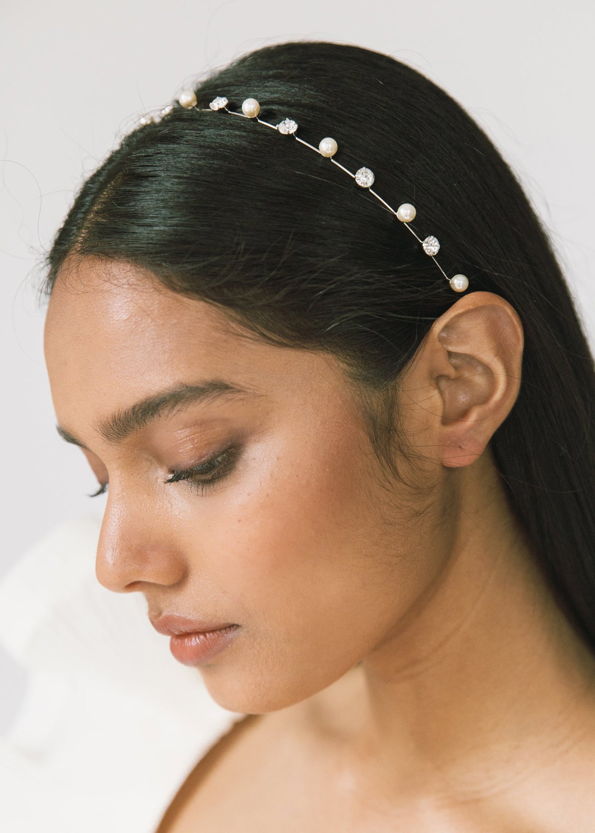 Ines Crystal Pearl Headband