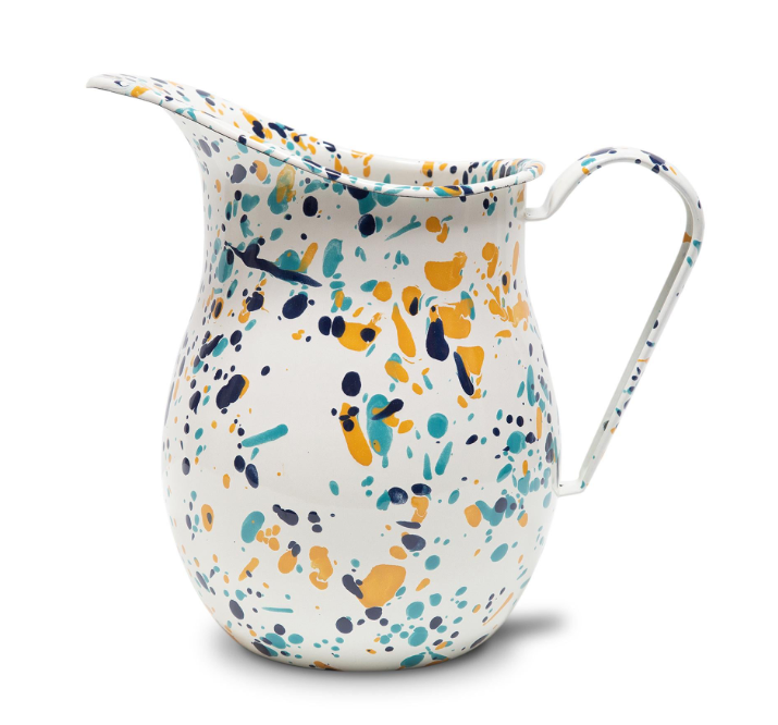 Crow Canyon Home Enamelware Catalina Large Pitcher in Bermuda Buttercup