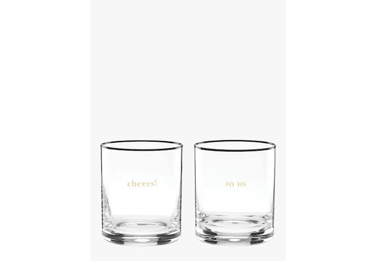 Cheers To Us Double Old Fashioned Glass Set