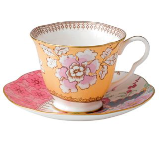 Butterfly Bloom Floral Bouquet Cup & Saucer
