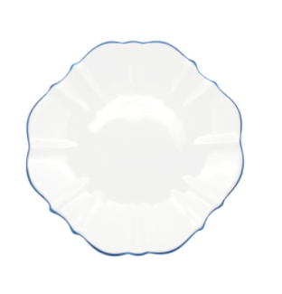 Amelie 8.5 in. Salad Plate with a Royal Blue Rim