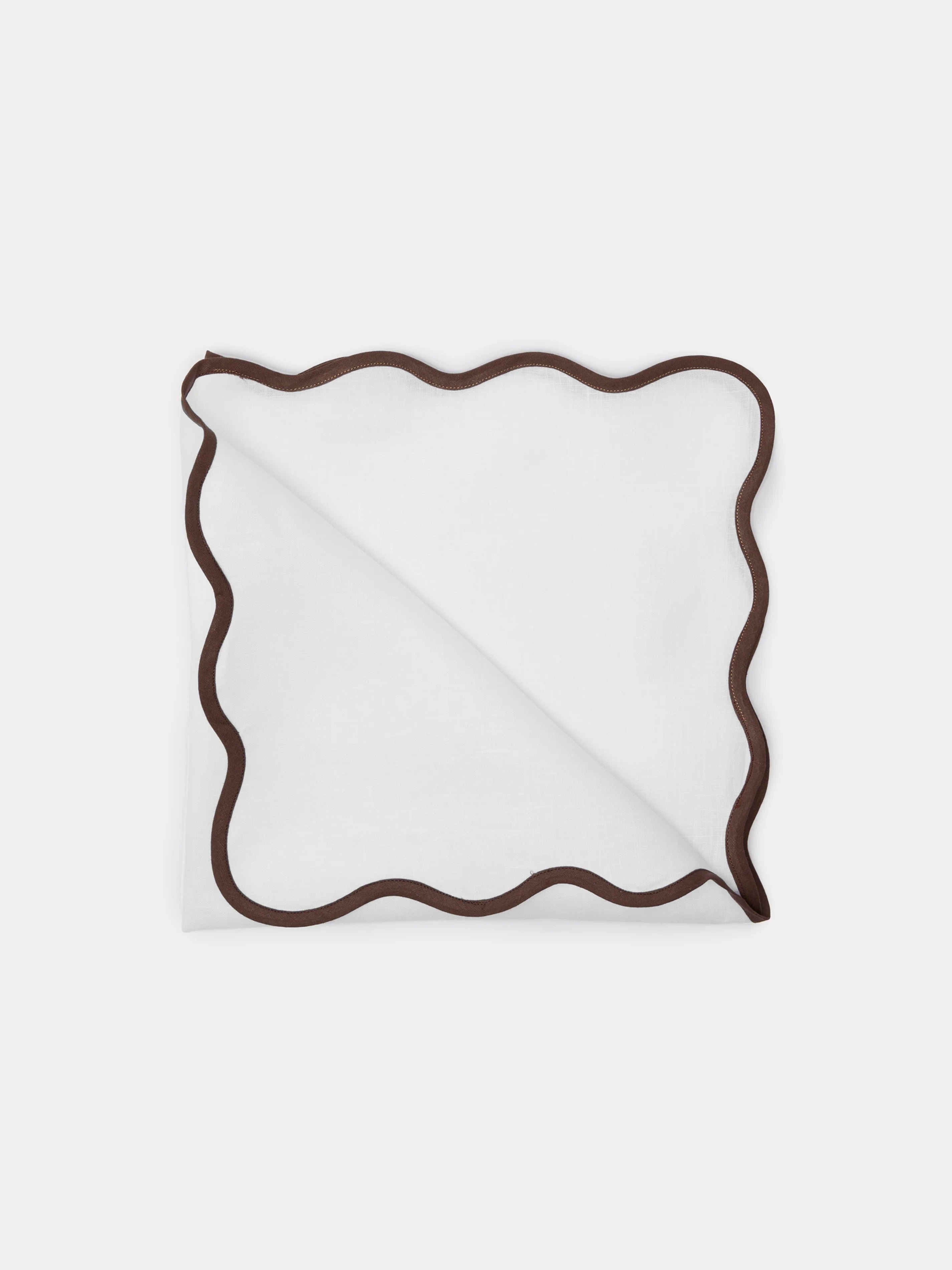 Chiara Scalloped Linen Napkins (Set of 4)