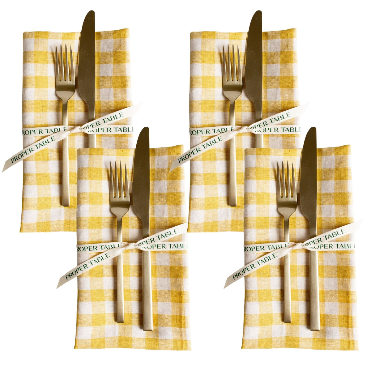 Wadsworth Goldenrod Gingham Napkin Set