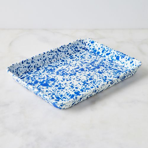 Classic Enamel Burger Trays, Set of 4