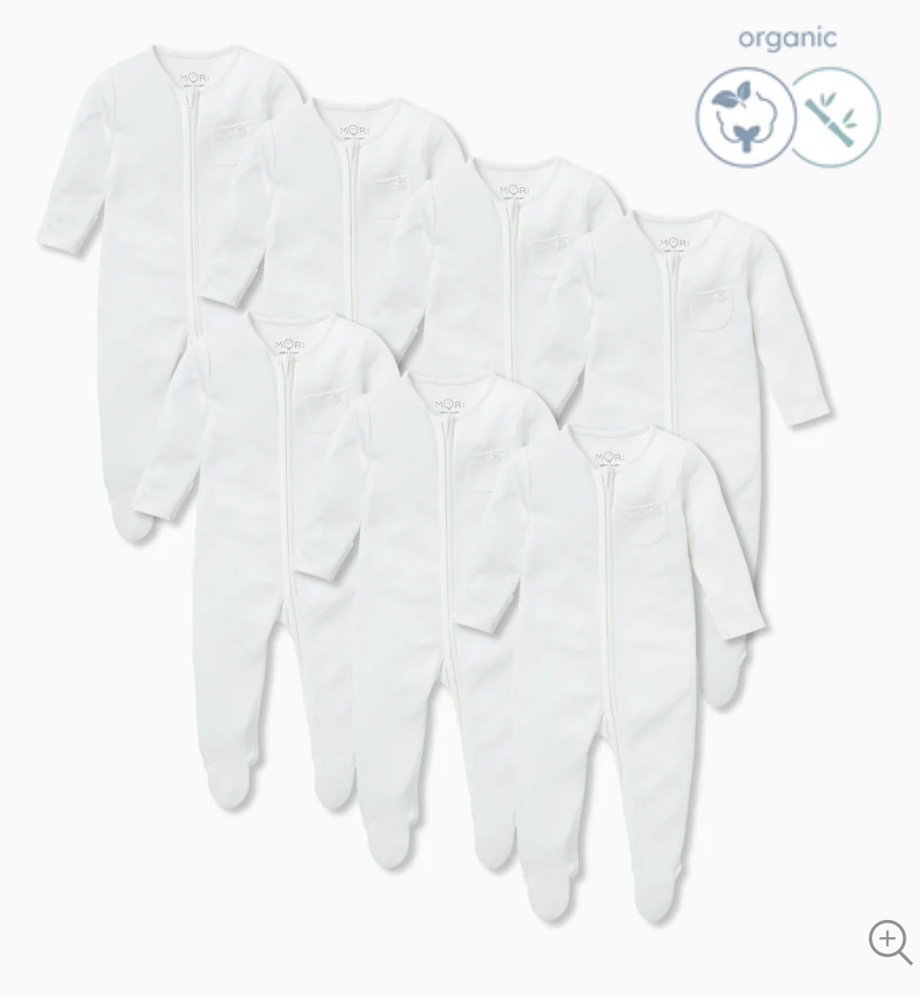 Clever Zip Baby Pajamas 7 Pack