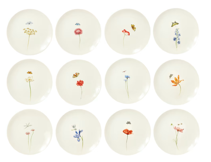 Bloom Dessert Plates, Set of 12