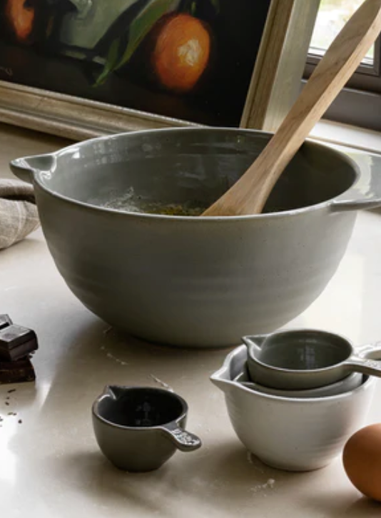 Batter Bowl & Wooden Spoon