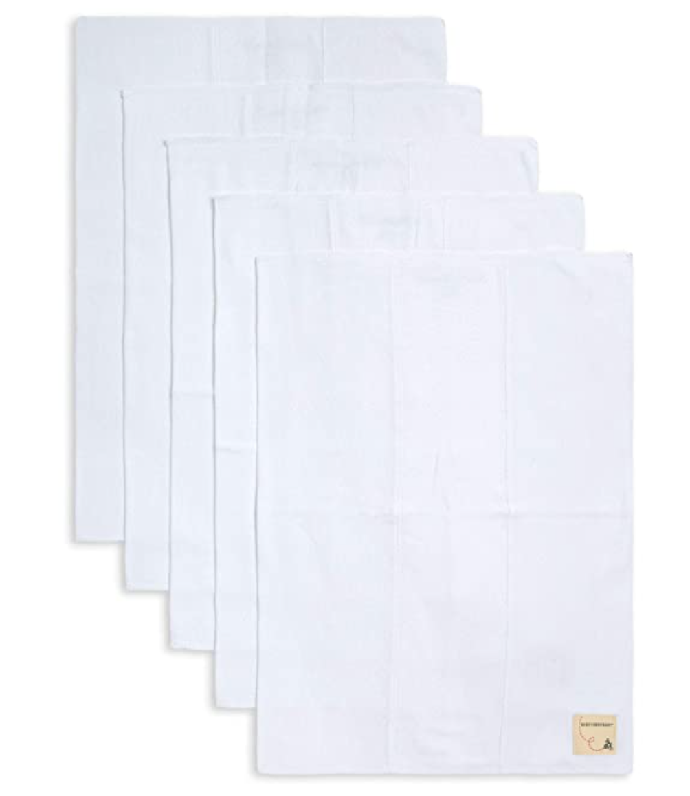 Burp Cloths, 5-Pack, 100% Organic Cotton