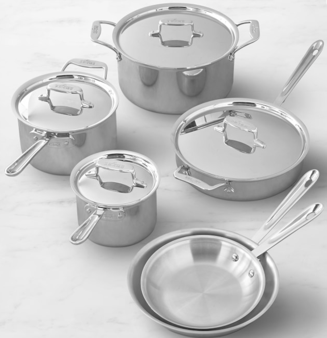 All-Clad d5 Stainless-Steel 10-Piece Cookware Set