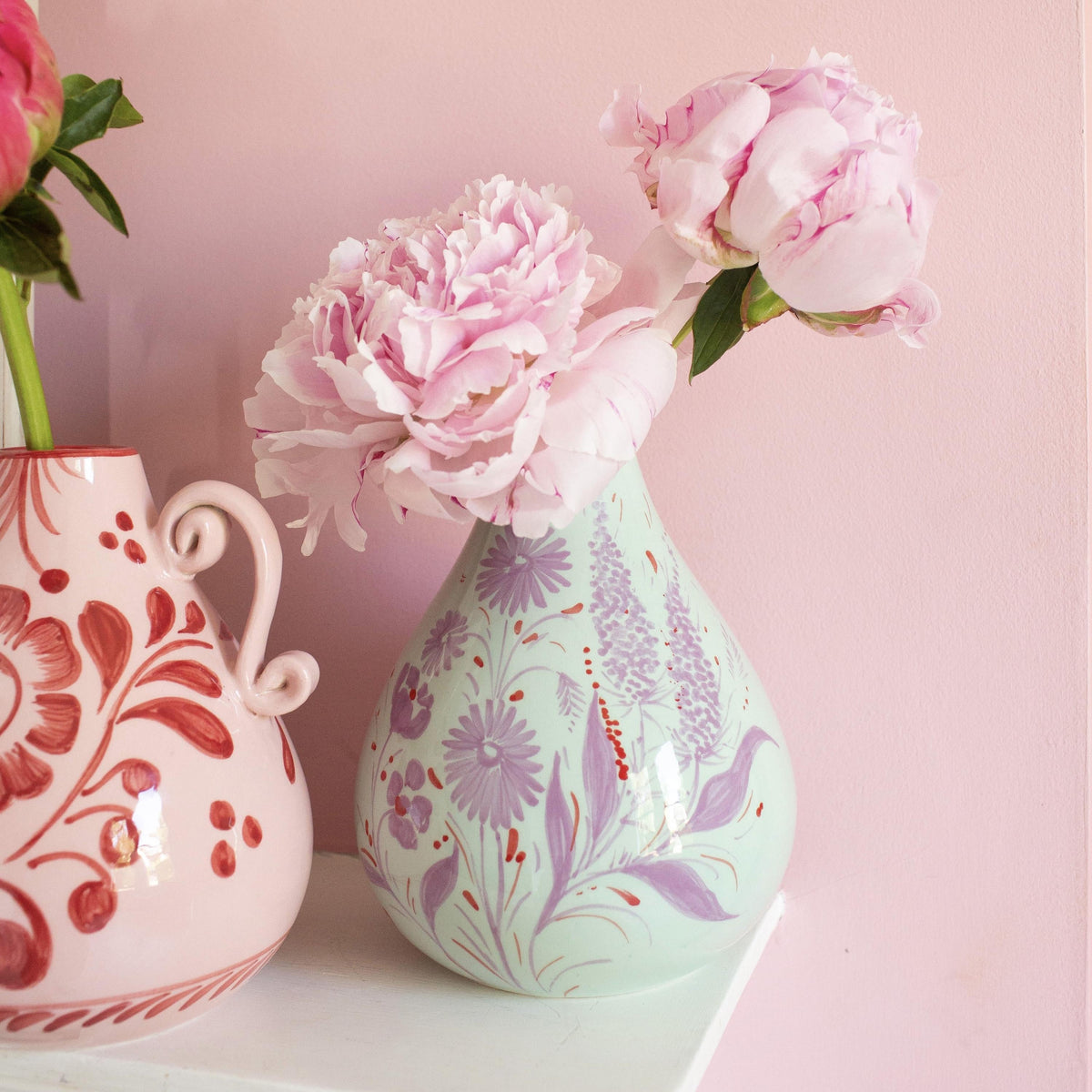 Drop it Like it's Hot Vase in Lilac & Mint Floral