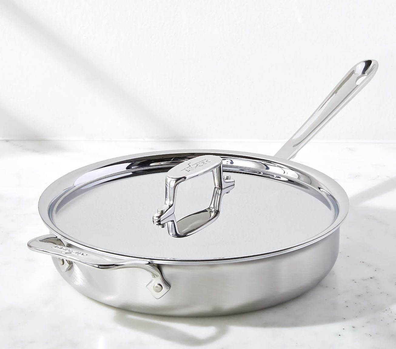 All-Clad © d5 Brushed Stainless Steel 3-Quart Sauté Pan with Lid