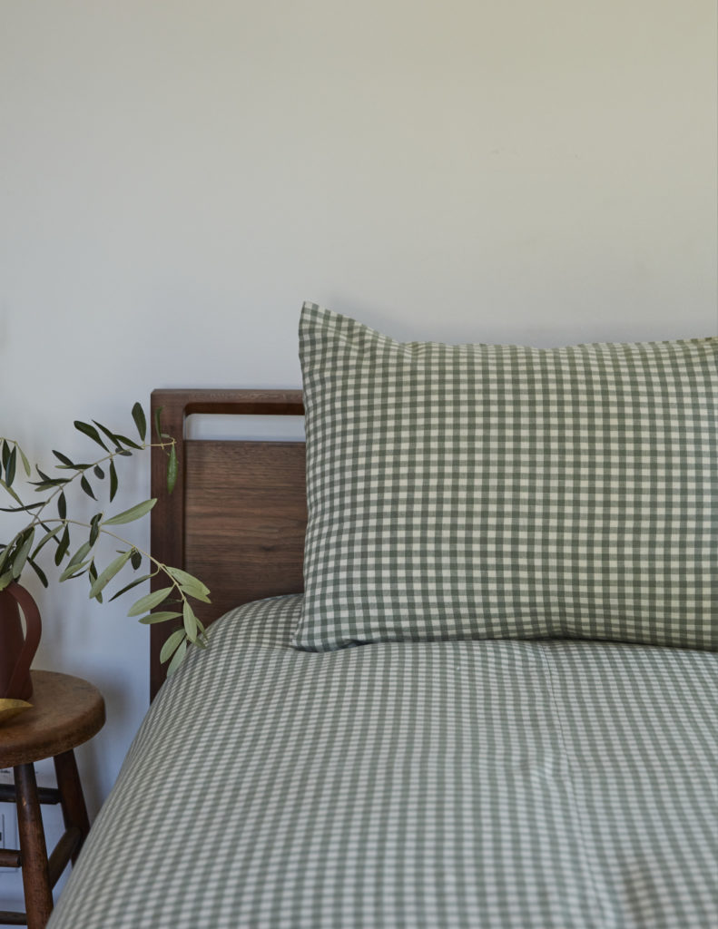 Sage Gingham Duvet Cover (Queen)