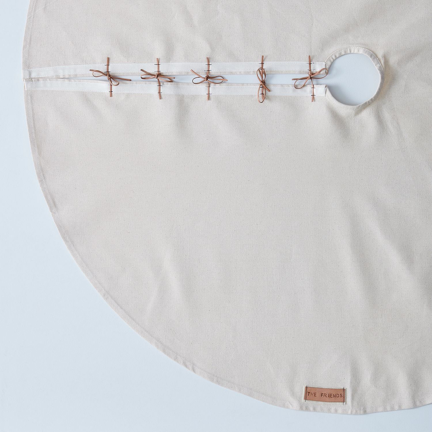 Canvas & Leather Tree Skirt with Personalization Option