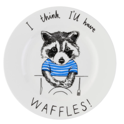 'I Think I'll Have Waffles' Side Plate