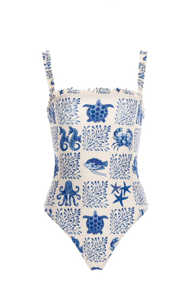 Limon Bathing Suit in Blue | Over The Moon
