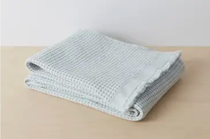 (4) Stonewashed Waffle Towels - Silver Grey
