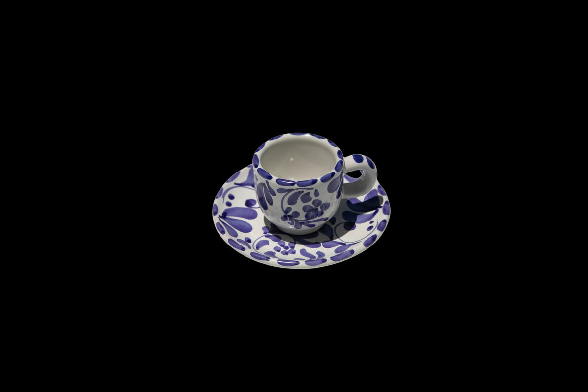 Espresso Cup with Saucer in Azul Classico