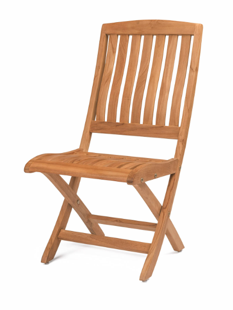 Como Teak Folding Dining Side Chair