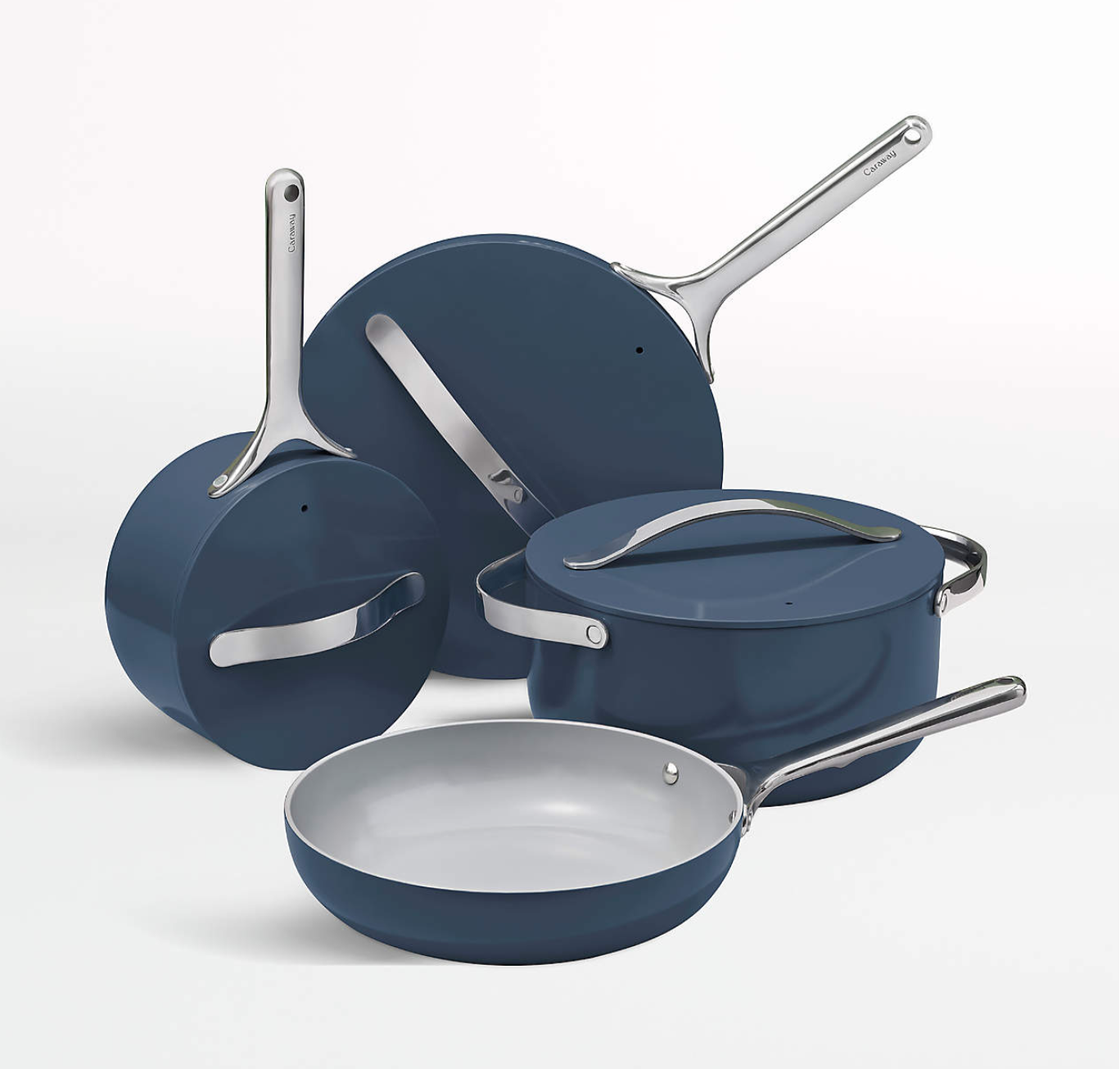 Caraway Home Navy Non-Stick Ceramic 7-Pc. Cookware Set