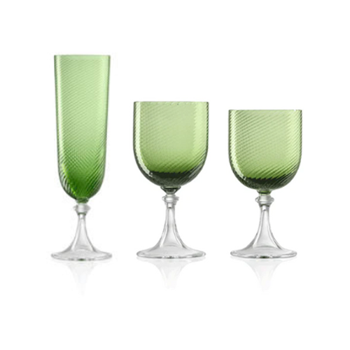 Cristalería murano verde 3/62