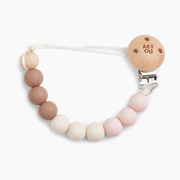 AEIOU Silicone Pacifier Clip