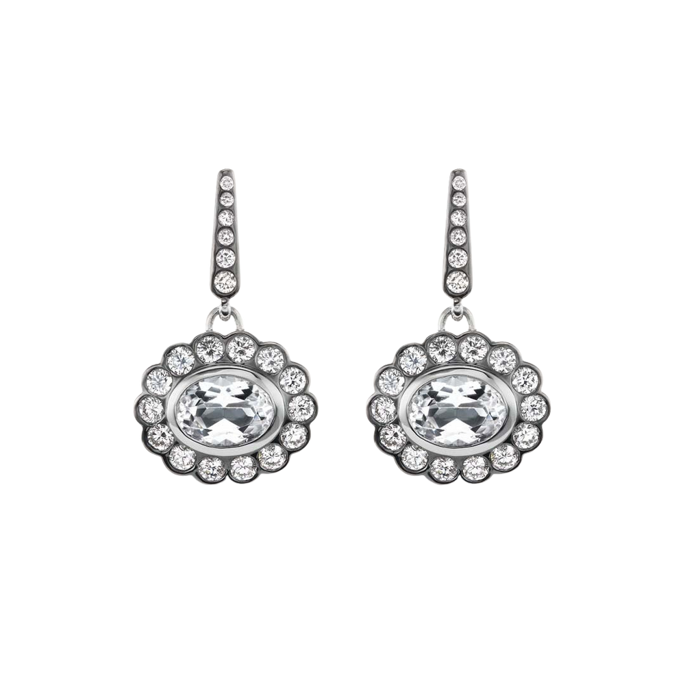 Lexie Earrings in White Topaz
