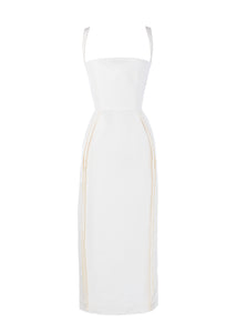 Beatrice Dress in Pearl White