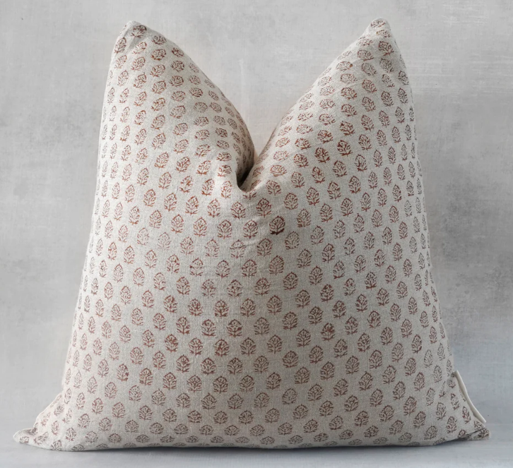 AYO- Indian Hand Block Linen Pillow cover
