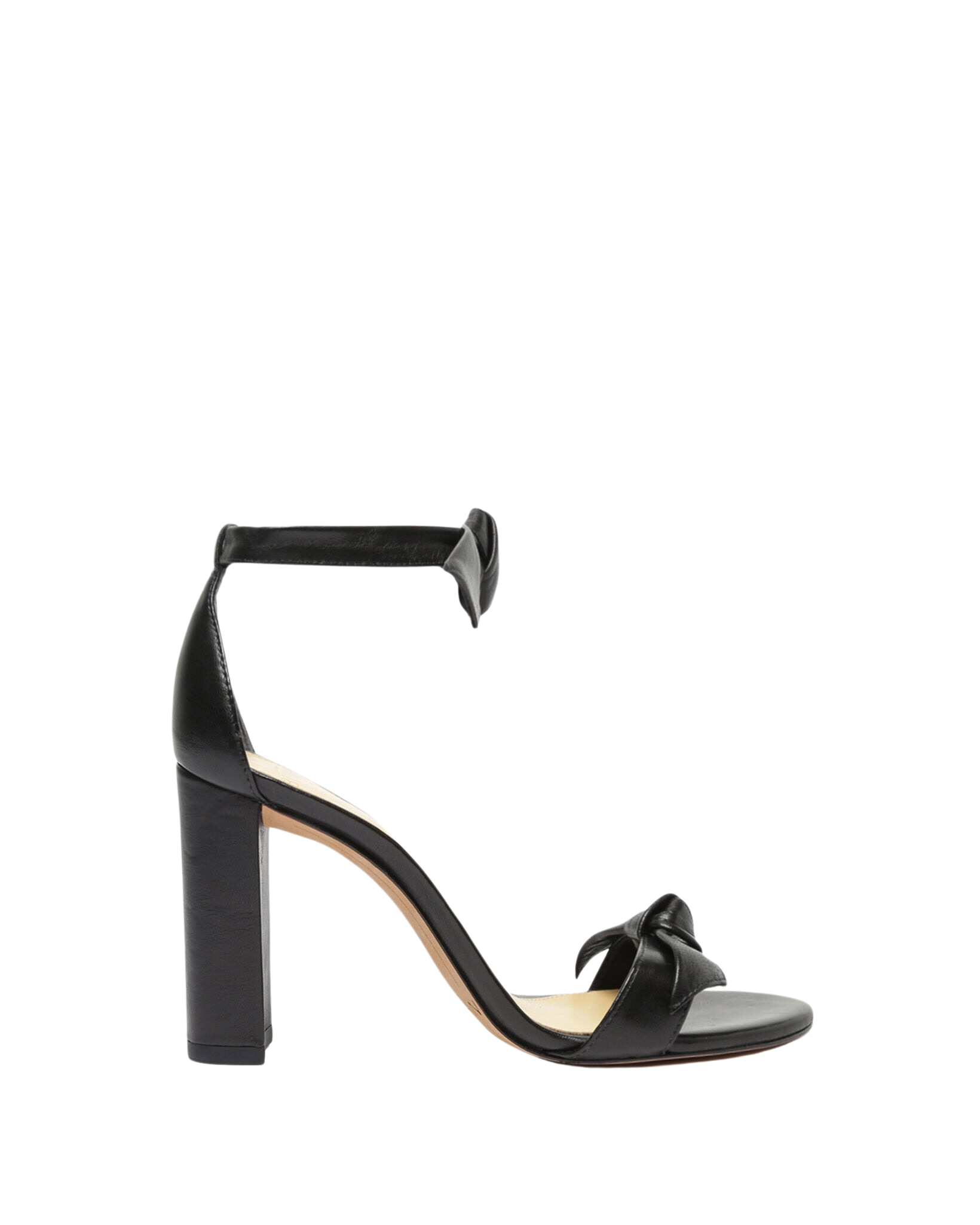 Clarita Block 90 in Black Leather