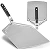 Checkered Chef Extra Large Stainless Steel Pizza Peel with Folding Handle (16 inch)