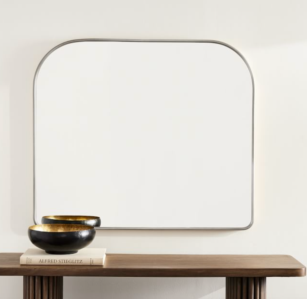 Streamline Wide Arch Mantel Mirror - 42"W x 36"H