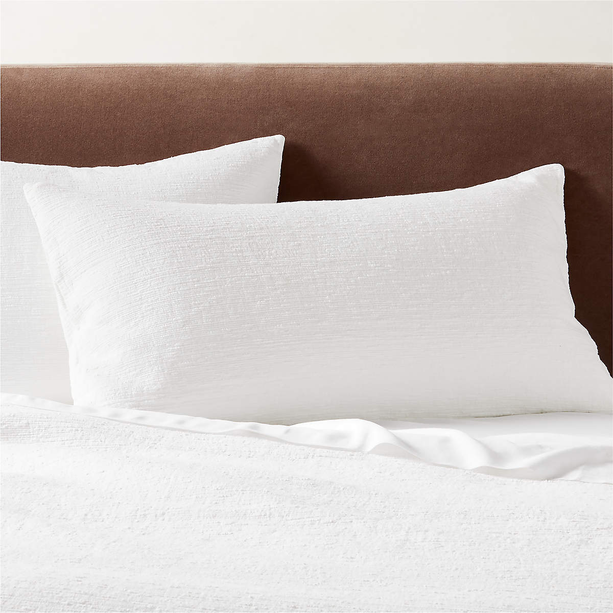 Coopa Cotton Boucle White Standard Pillow Shams Set of 2