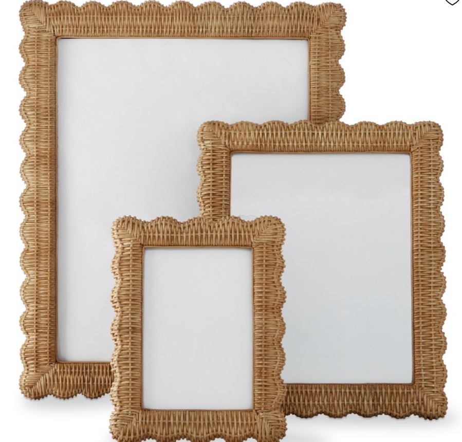 AERIN Wicker Scalloped Gallery Frame, 11x14