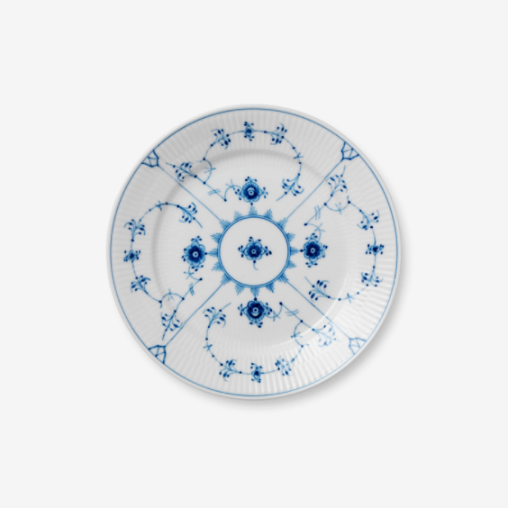 Blue Fluted Plain - Plate 22 cm