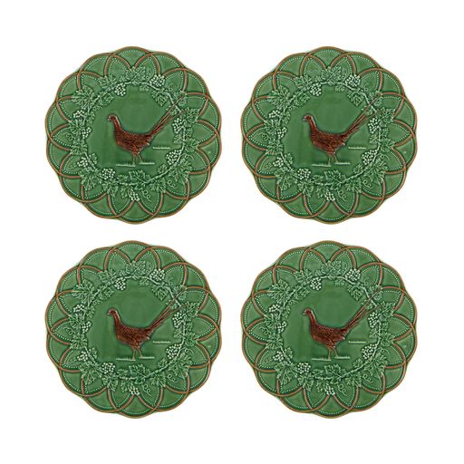 Woods Snack Plate Pheasant, Set of 4