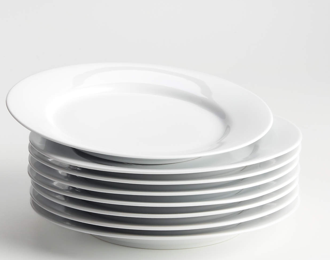 Aspen Rimmed Dinner Plates 10.5", Set of Eight