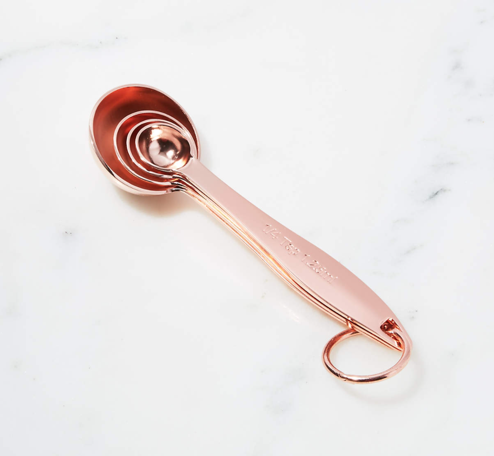 Copper Measuring Spoons, Set of 4